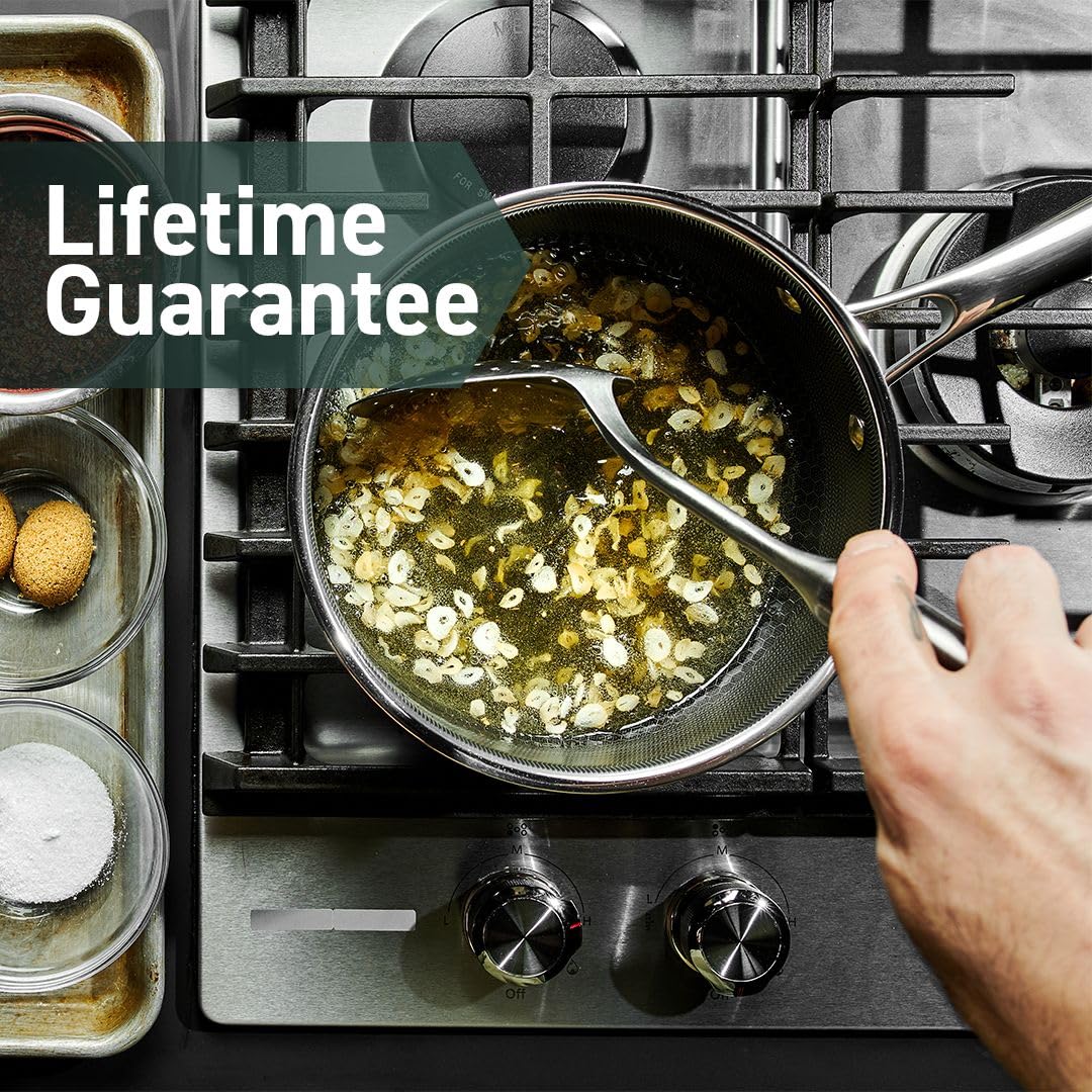 HexClad Hybrid Nonstick 15-Piece Cookware Set, 12" Wok, 8", 10", and 12" Pans with Lids, 2, 3, and 8Qt Pots with Lids, and 2 Silicone Trivets, Stay-Cool Handles, Dishwasher and Oven-Safe