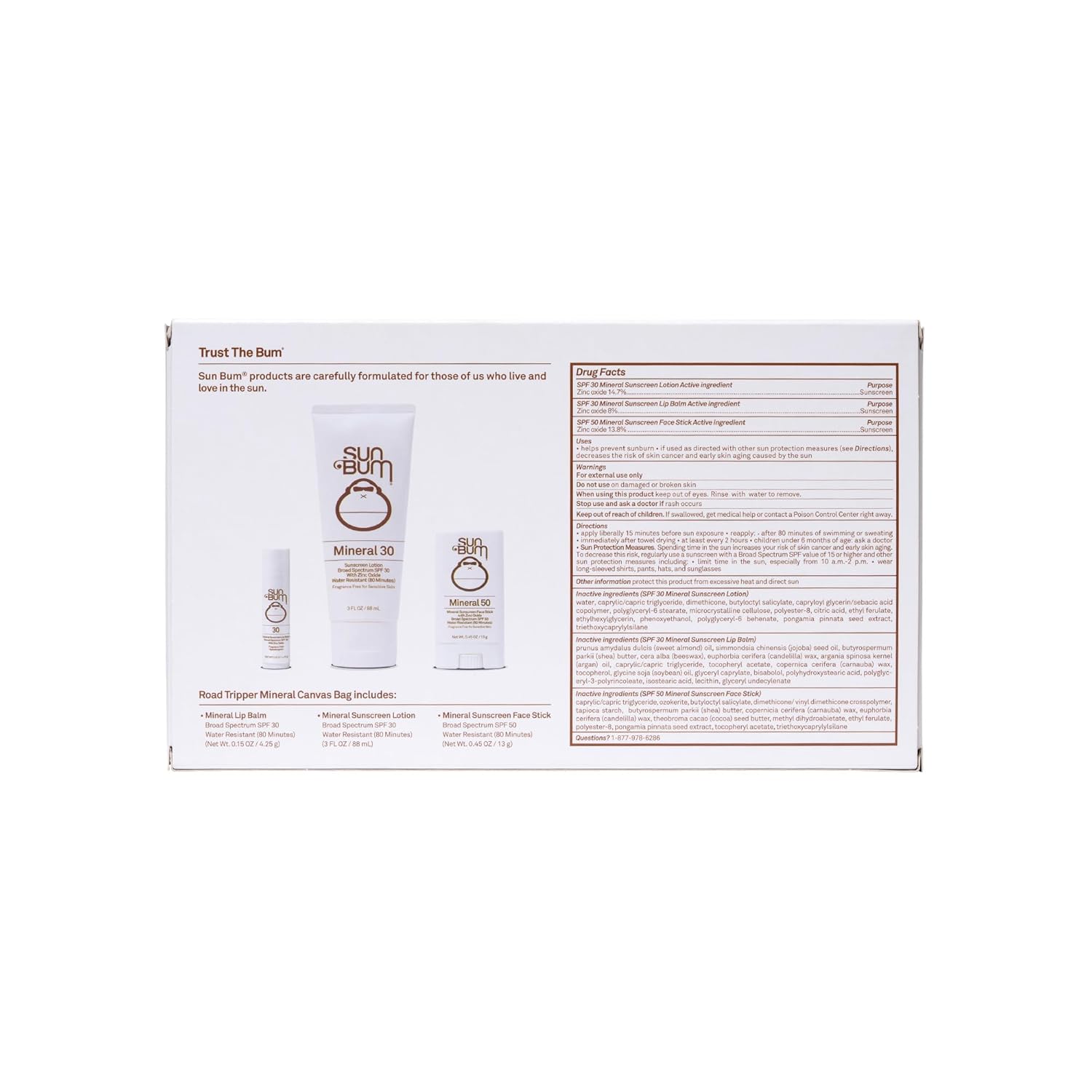 Sun Bum Mineral Road Tripper Travel Sun Care Pack 3-Piece