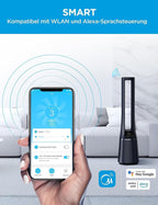 Midea MFP-120i Bladeless Tower Fan with H13 HEPA Air Purifier 105.6cm Blue