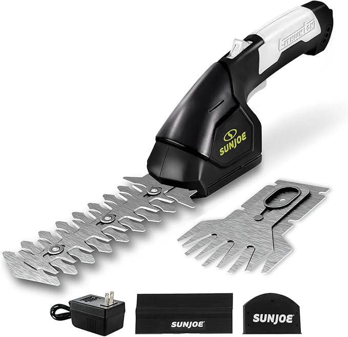 Sun Joe HJ604C 2-in-1 Cordless Grass Shear And Hedge Trimmer Black