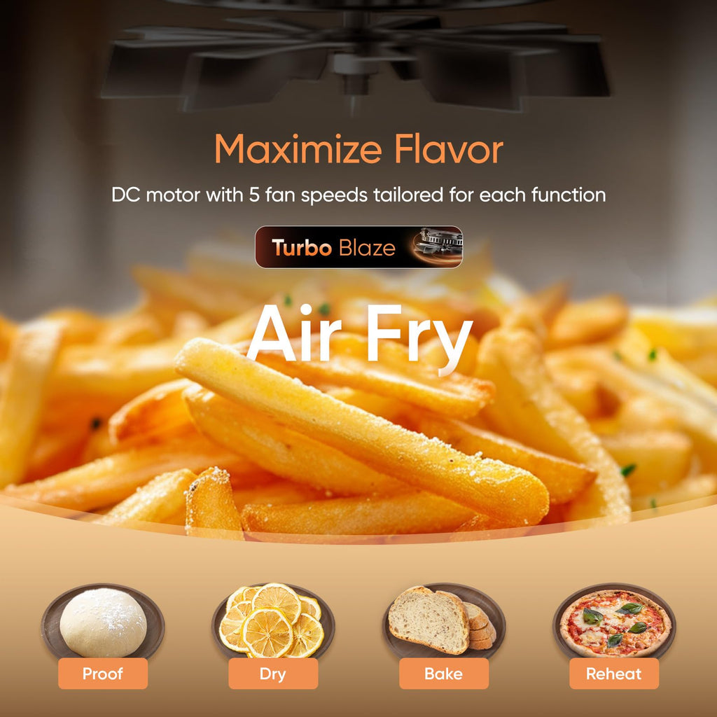 COSORI Turbo Tower Pro Dual Air Fryer, 10.8L Ceramic Coating, Stacked Space-Saving Design, DualBlaze Even Heat Tech, Rapid Heat System for Faster, Crispier Cooking, Smart Control, Energy Efficient