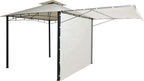 Mendler HWC-F94 Gazebo Movable Sidewall Steel 2.5m Cream Beige
