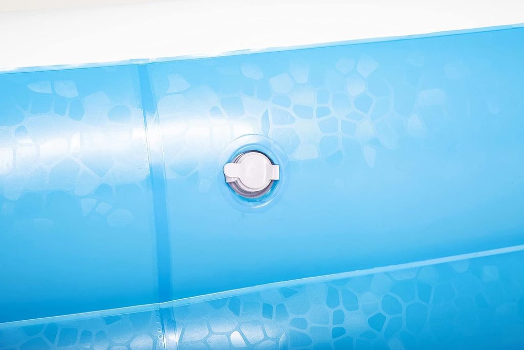 Bestway 54006 Family Rectangular Inflatable Paddling Pool Blue/White