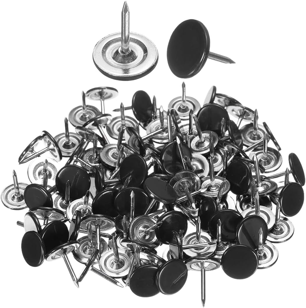 WeddHuis 50 Count Decorative Furniture Nails 11mm x 13mm Black