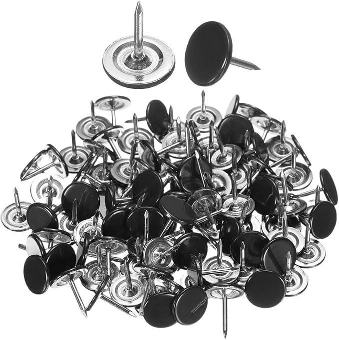 WeddHuis 50 Count Decorative Furniture Nails 11mm x 13mm Black