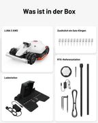 MAMMOTION LUBA 2 AWD 3000X Mähroboter ohne Begrenzungskabel, NetRTK+Vision, Keine RTK-Antenne erforderlich, Auto-Kartierung, Empf. 3000m², Max. 3600m², mit 4G-Modul, 80% Steigung