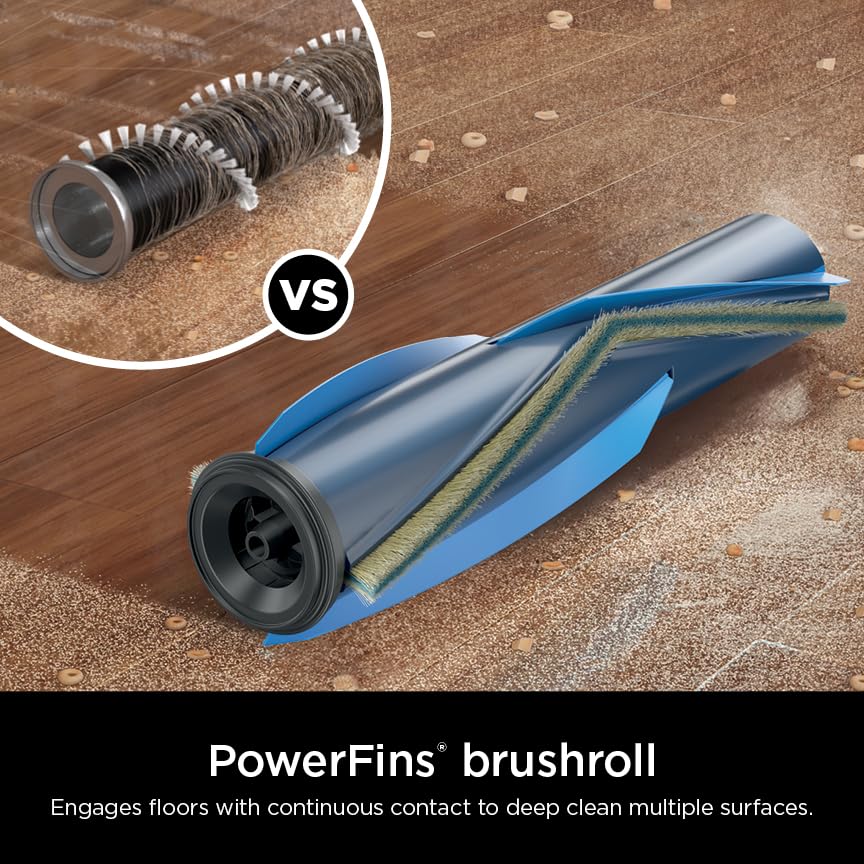 Shark PowerPro Reveal Plus Cordless Vacuum, FloorDetect & Dirt-Reveal Technology, HEPA Filter, Carpet & Hard Floor, Rechargeable, Charcoal, IZ376H