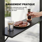 Outsunny BBQ Grill Gazebo 2.5 x 1.5m Black Metal Polycarbonate