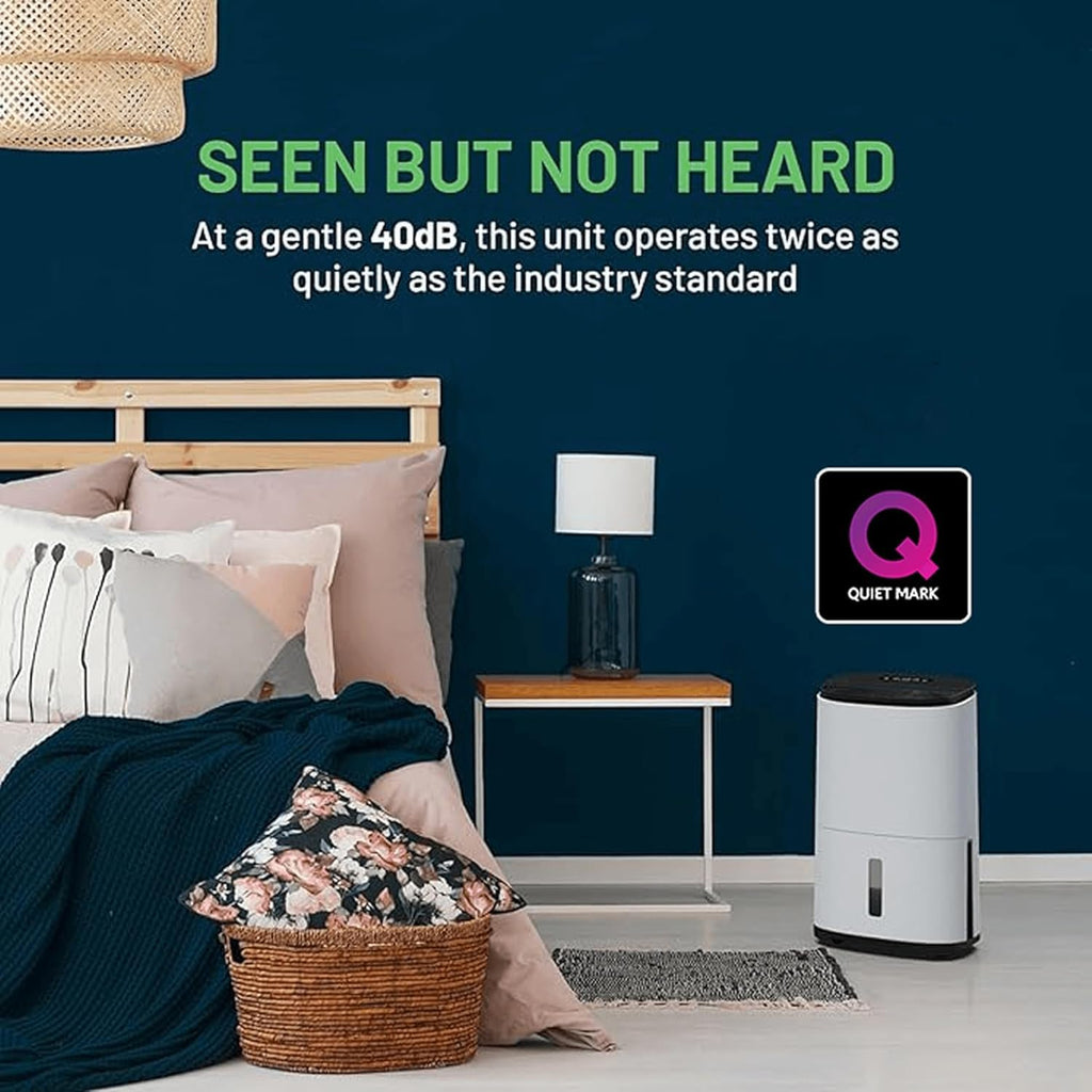 MeacoDry Arete® One 12L dual Dehumidifier & HEPA air purifier for regular sized homes - prevents damp and condensation - ultra-quiet - low energy laundry mode- night mode - five year warranty