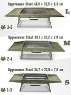 Charmline Foldable Portable Charcoal Grill 34x23cm Green