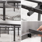 Zinus Justin Bed Frame with Under Bed Storage Metal Platform Black