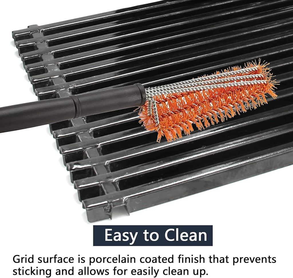 Hongso 17.4" Porcelain Steel Grill Grates for Weber Genesis Spirit