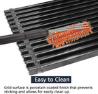 Hongso 17.4" Porcelain Steel Grill Grates for Weber Genesis Spirit