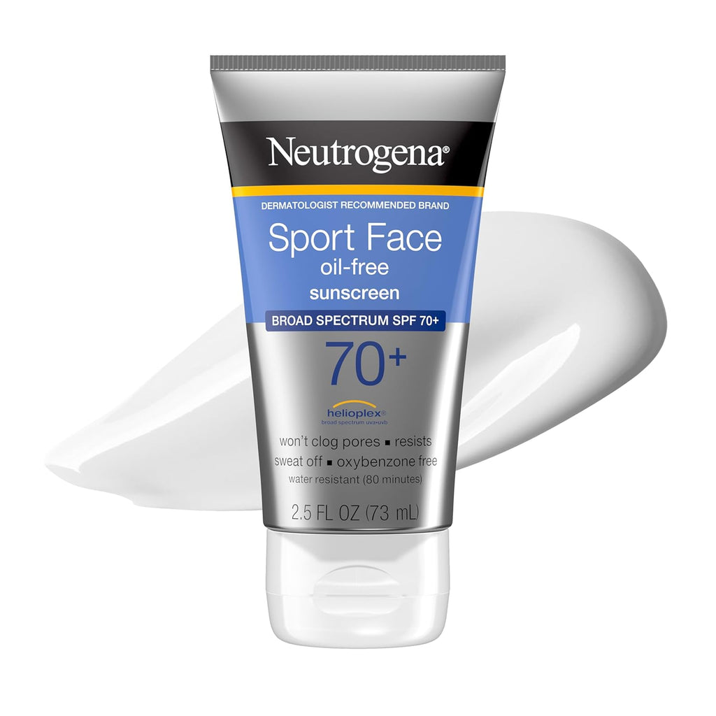 Neutrogena Sport Face Sunscreen Lotion SPF 70+ Oil-Free Sweat Resistant