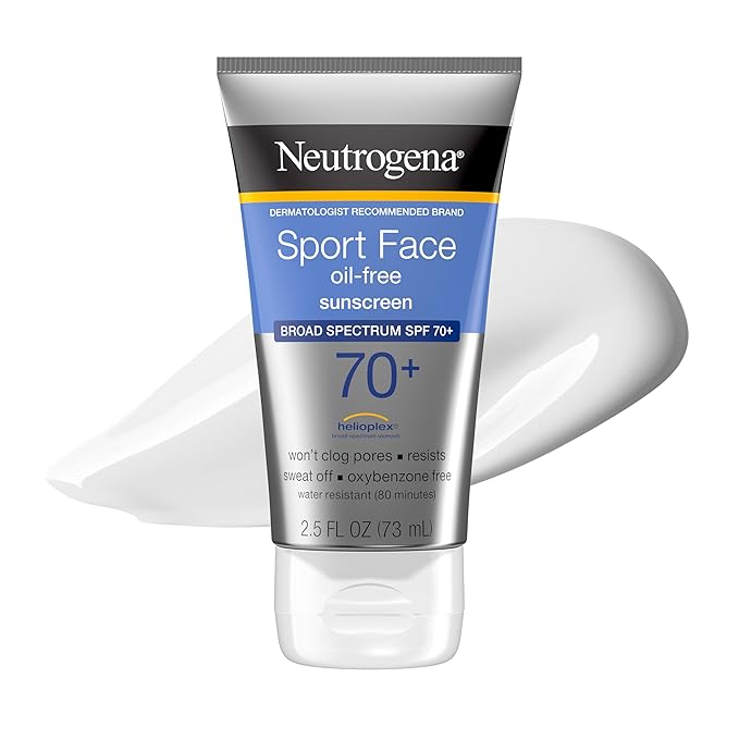 Neutrogena Sport Face Sunscreen Lotion SPF 70+ Oil-Free Sweat Resistant