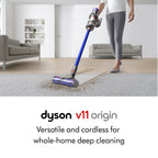 Dyson V11 Origin Cordless Vacuum, 185AW, 3 Power Modes, Up to 60 Minutes,² Deep Cleans Hard Floors and Carpets, Detangles pet Hair, Converts to Handheld