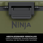 Ninja FrostVault Kühlbox mit Rollen und Isolierung, Thirti Flasche & Kühlakku, integrierter Dry Zone Schublade für Lagerung bei Kühlschranktemperatur, olivegrün, FB245AMZEUUKGN