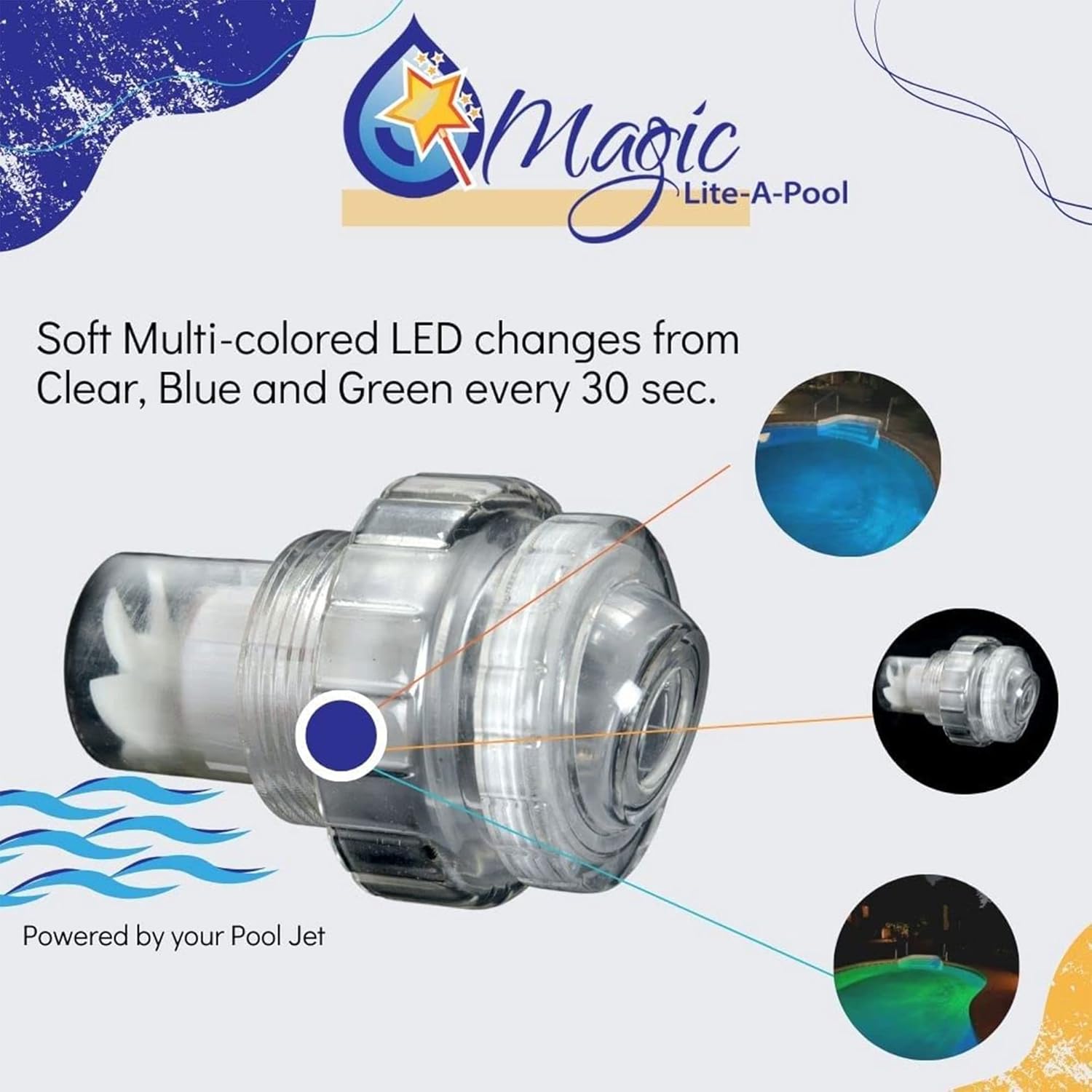 Magic Lite-A-Pool LED Pool Jet Light White