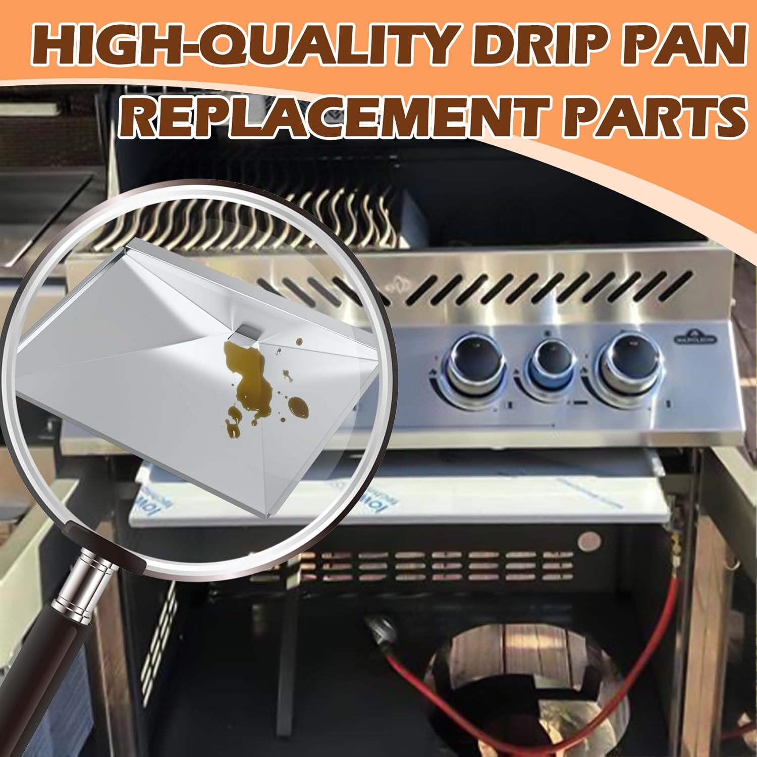 Moasker Grill Grease Tray Replacement for Napoleon Legend 485 23in x 17.5in