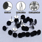WeddHuis 50 Count Decorative Furniture Nails 11mm x 13mm Black