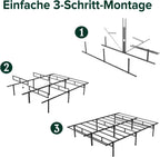 Zinus Justin Bed Frame with Under Bed Storage Metal Platform Black