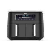 Ninja Foodi Dual Zone Digitale Heißluftfritteuse, 7,6L Airfryer, 2 Fächer, Antihaftbeschichtung, spülmaschinenfeste Körbe, 6-in-1, 4-6 Portionen, Schwarz AF300EU