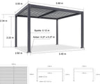 PURPLE LEAF Adjustable Louvered Roof Pergola