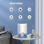 Senelux Q4 Compact Electric Dehumidifier 1100ml White