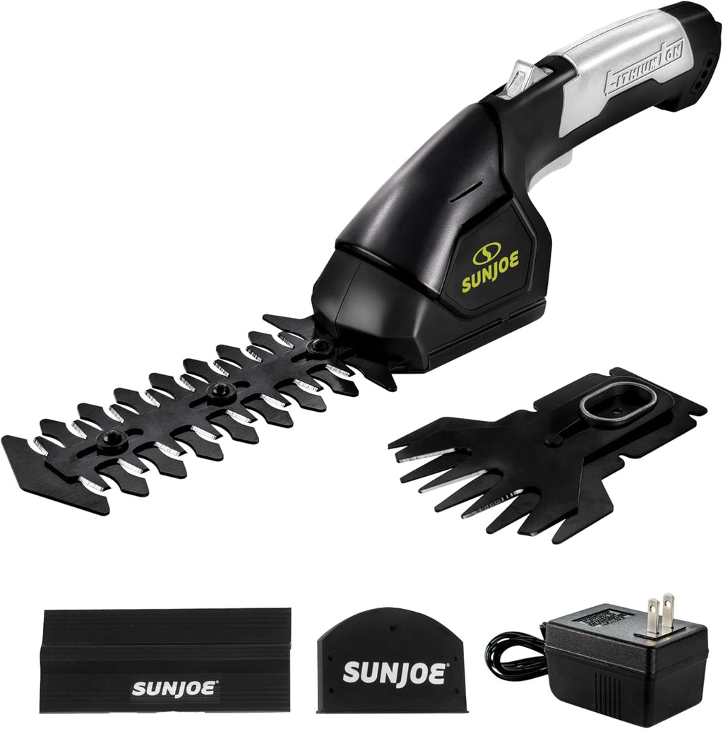 Sun Joe HJ604C 2-in-1 Cordless Grass Shear And Hedge Trimmer Black