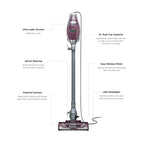 Shark HV322 Rocket Pet Plus Corded Stick Vacuum with LED Headlights, XL Dust Cup, Lightweight, Perfect for Pet Hair Pickup, Converts to a Hand Vacuum, with (2) Pet Attachments, Bordeaux/Silver