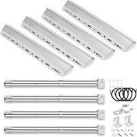 GFTIME Universal Stainless Steel BBQ Burner & Heat Plate Kit 4-Piece