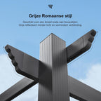 PURPLE LEAF 3 x 4m Aluminium Pergola Pavilion Grey