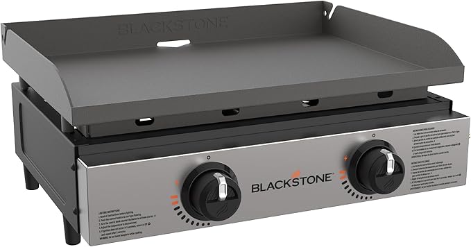 Blackstone 1666 22 Inch Tabletop Griddle Stainless Steel Faceplate Black