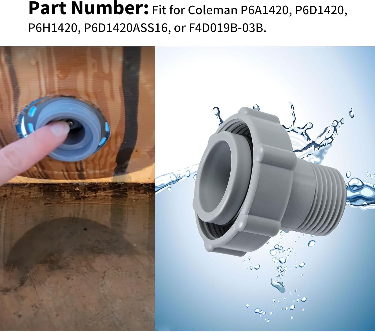 XJJ Swimming Pool Drain Fitting Brass 1.5in ID 1in OD