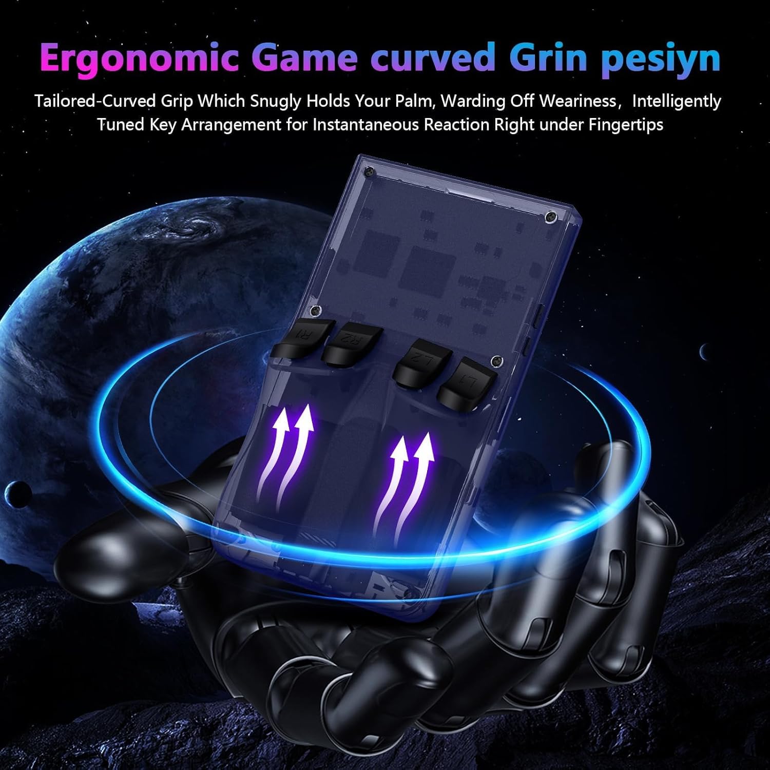 DVJQSN R36MAX Retro Handheld Game Console 4.0 Inch 720x720 IPS Screen