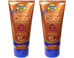 Banana Boat Summer Color Self-Tanning Lotion Deep Dark 2 Pack