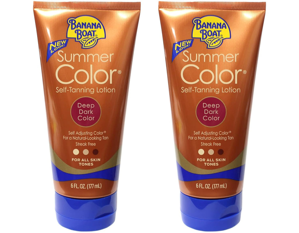 Banana Boat Summer Color Self-Tanning Lotion Deep Dark 2 Pack