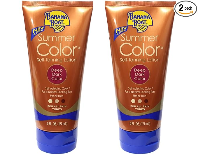 Banana Boat Summer Color Self-Tanning Lotion Deep Dark 2 Pack
