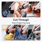 HOZO NeoBlade Wireless Ultrasonic Cutter – 40kHz Vibration & 40W Auto Power Adjustment, Replaceable Battery, Turbo Cooling, 2 Cutting Modes – For 3D Printing, Woodworking, Prototyping,Model Mods & DIY
