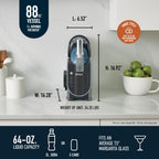 Ninja SLUSHi with RapidChill Technology, 88 oz. Frozen Drink & Slushie Machine, 5 Preset Programs, Margaritas, Frappés, and More, Premium Accents, Black, FS301