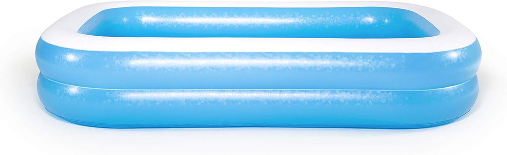 Bestway 54006 Family Rectangular Inflatable Paddling Pool Blue/White