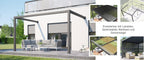 solidCUBE Voll-Aluminium Pergola zur Wandmontage Pavillon | anthrazit oder weiß | Rostfrei Robust | Sonnenschutz, erweiterbar | BxT 200x300 cm 2x3 m