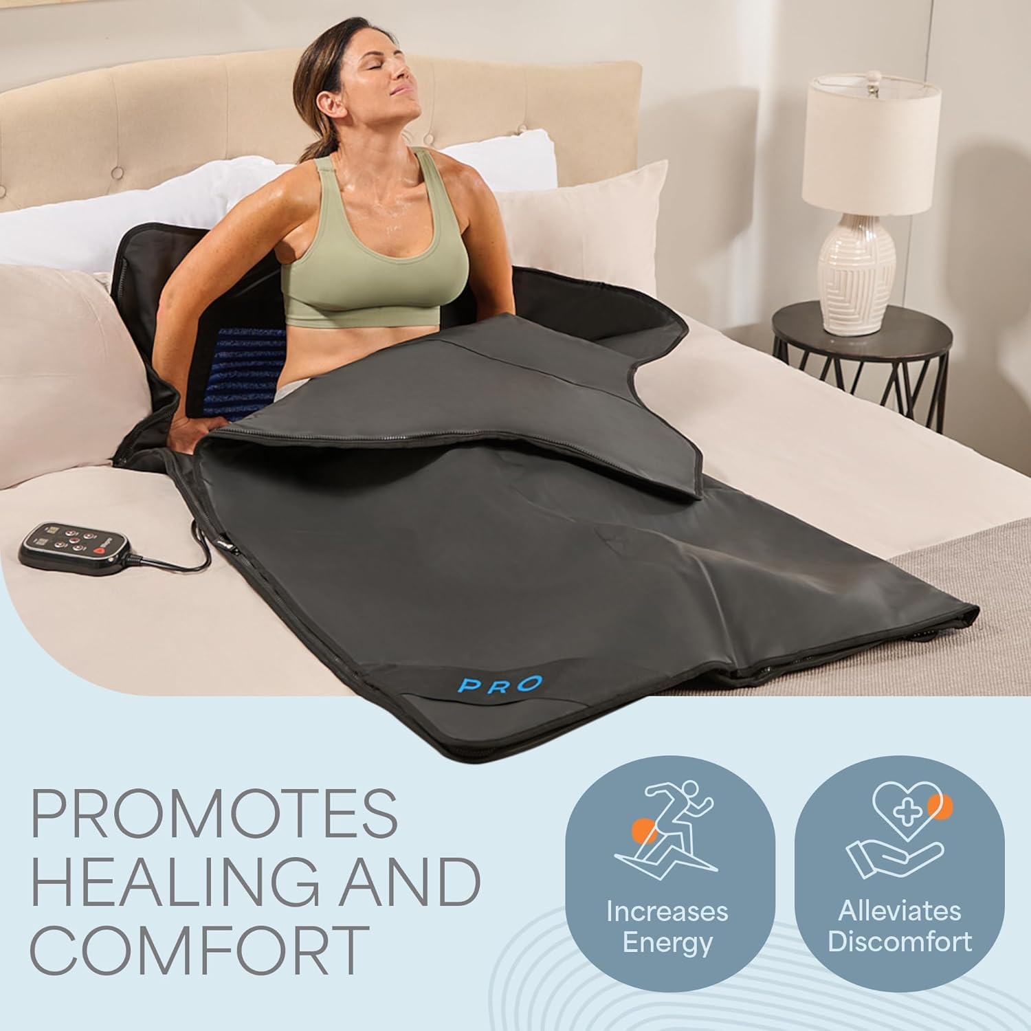 LifePro Infrared Sauna Blanket for Detox & Relaxation – Portable Far Infrared at Home Sauna for Detox, Muscle Tension Release and Recovery – RejuvaWrap Series with Adjustable Heat Settings