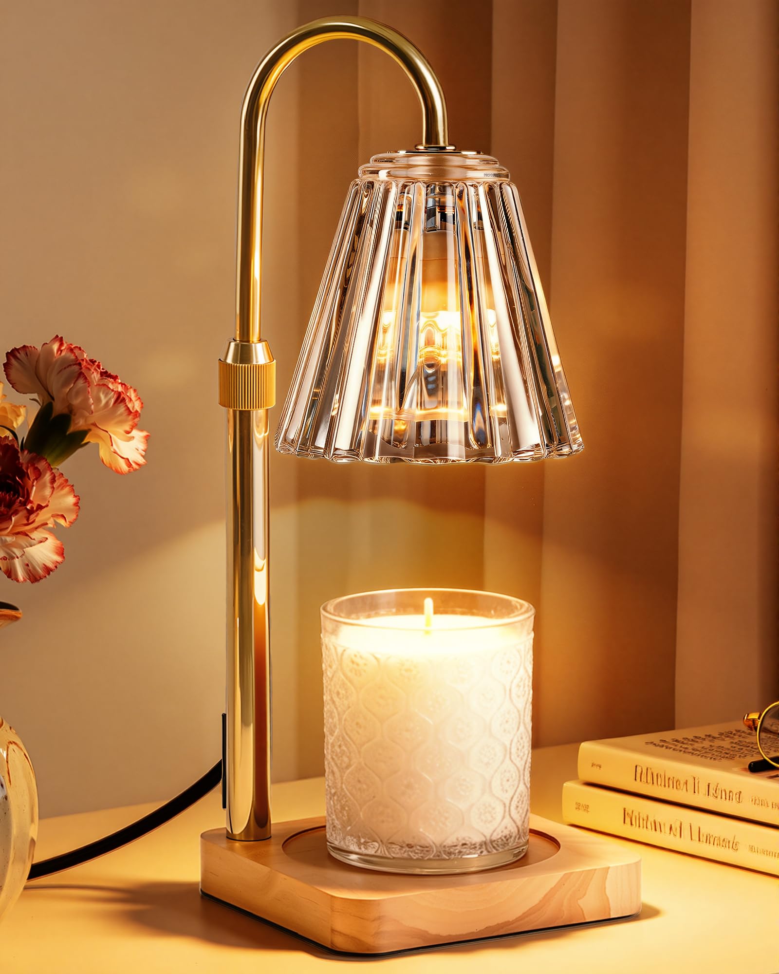 Marycele Candle Warmer Lamp with Timer Dimmer Adjustable Height, Valentines Day Gifts for her Birthday Gifts for Women Mom Sister, Wax Candle Lamp Warmer Vintage Home Decor with Yankee Candles