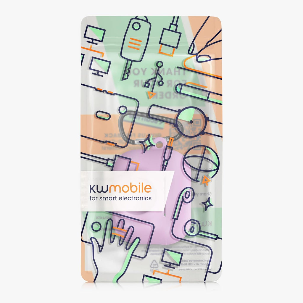 Kwmobile Silicone Cover for Airpods Pro 3 with AirTag Storage
