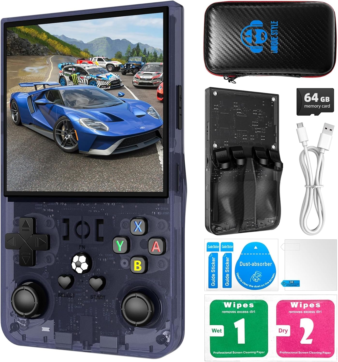DVJQSN R36MAX Retro Handheld Game Console 4.0 Inch 720x720 IPS Screen