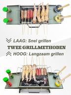 Charmline Foldable Portable Charcoal Grill 34x23cm Green