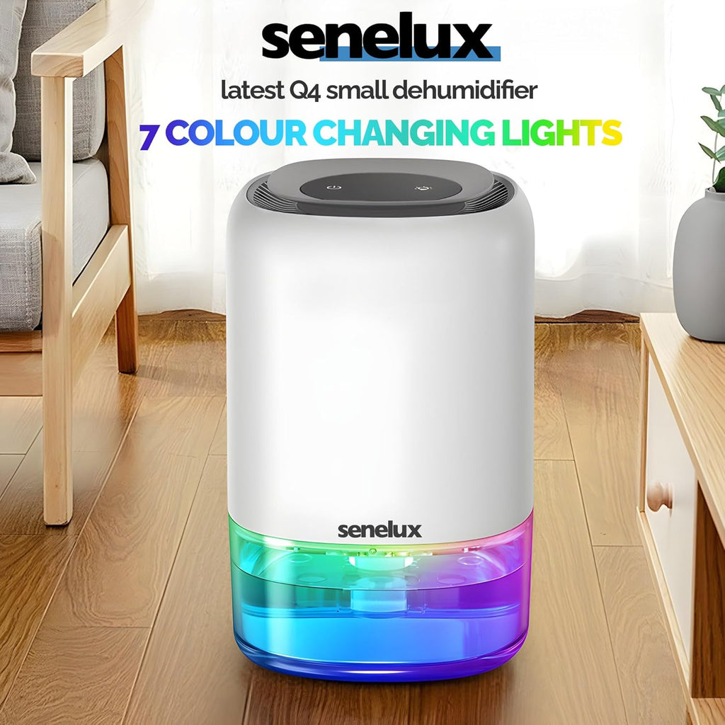 Senelux Q4 Compact Electric Dehumidifier 1100ml White