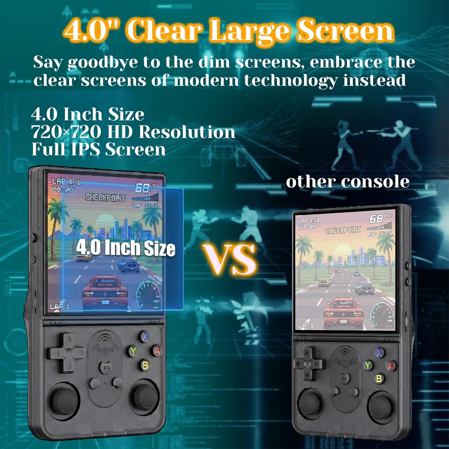 Qoody S600 Retro Gaming Console 4.0 Inch IPS Screen