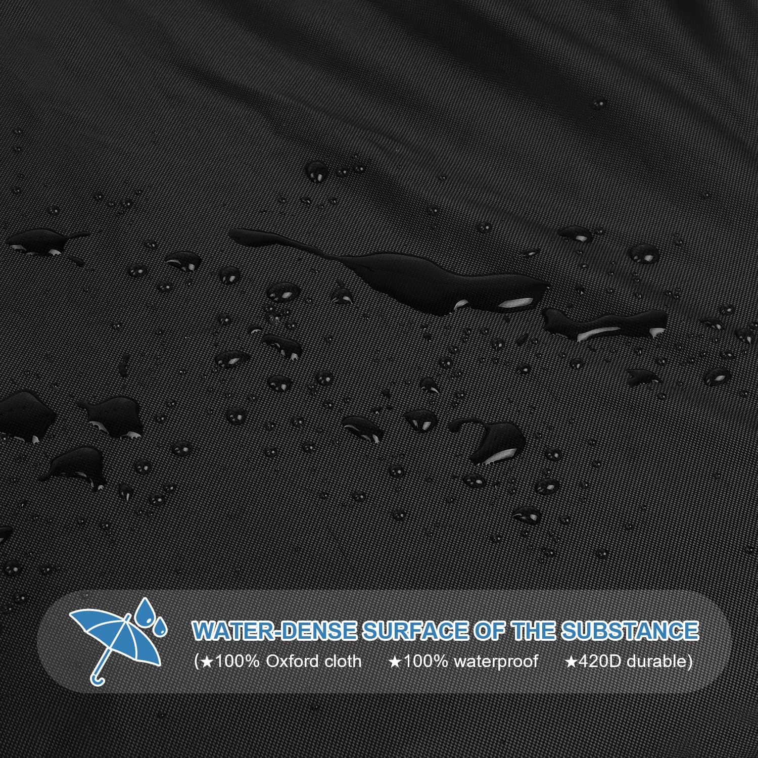 VANSHEIM Round Gas Grill Cover Weatherproof Waterproof UV Resistant